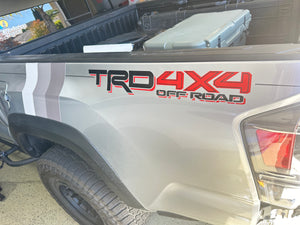 Gray Stripes Toyota TRD Style Off Road Trail Sticker Decal