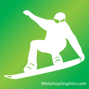 Snowboard Snowboarder - Sticker Decals